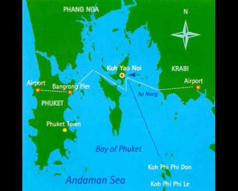 koh yao noi island map